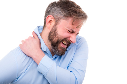 Man with painful shoulder